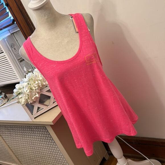 Vineyard Vines vintage whale hot pink tank top Size S New - Picture 2 of 8